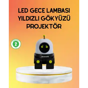 Taşınabilir Lityum Bataryalı Led Gece Lambası ve Projektör