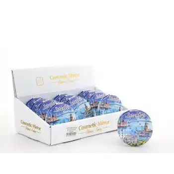 Taşlı İstanbul Tasarımı El Aynası Kalın Model 9