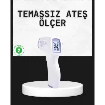 Temassız Termometre Hızlı Ölçüm Güvenli Dijital Ateş Ölçer