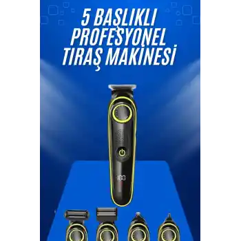 Tıraş Makinesi Şarjlı 5 Başlıklı Burun ve Kulak Temizleme