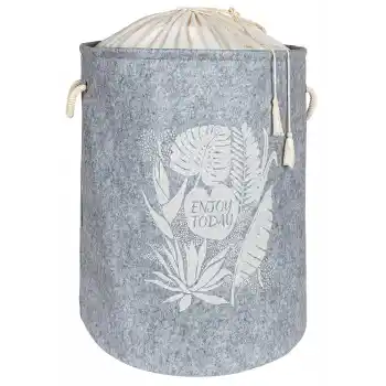 Torbalı ve Kulplu Püskül Detaylı Düzenleyici Çok Amaçlı Organizer Keçe Sepet -03631