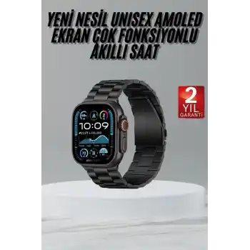 Ultra 3 Kordonlu Amoled Ekran Akıllı Saat Çok Fonksiyonlu Uyku ve Sağlık Takibi