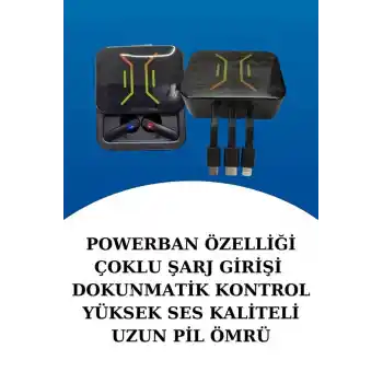 Wireless Şarjlı Akıllı Saat ve Dijital Göstergeli Kablosuz Bluetooth Kulaklık Nabız Ölçer