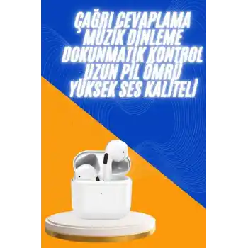 Yeni Nesil Bluetooth Kulaklık Beyaz Çağrı Cevaplayabilen Kablosuz