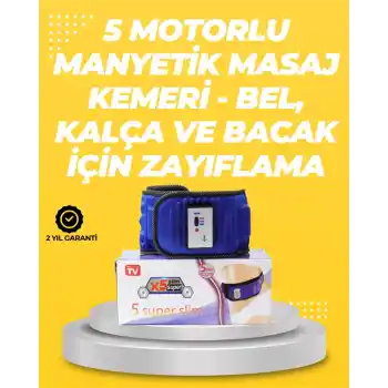 Titreşimli Masaj Kemeri 20 Mıknatıs 5 Motorlu