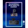 1080p Ön + 720p Arka & İç Kamera – Suya Dayanıklı Araç Güvenlik Kamerası