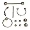 11 Parça Piercing (cerrahi Çelik) ve Piercing Topu Seti Piirsing