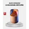 280ml Alev Işıklı Ultrasonik Hava Nemlendirici Sessiz ve USB Şarjlı