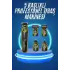5 Başlıklı Şarjlı Tıraş Makinesi Kablosuz Saç Sakal Burun Tıraşına Uygun
