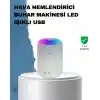 ABS Gövdeli 300ml USB Nemlendirici – Beyaz, Gri, Pembe Renk