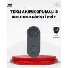 Akım Korumalı USB’li Priz – Güçlü 2500W, Isı ve Çocuk Koruması