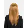 Altın Renk Düz Kesim İçi Astarlı Uzun Parti Peruğu