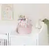 Baby Kullanımı Kolay Desenli Taşınabilir Düzenleyici Yuvarlak Sepet(pembe)