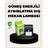 Bahçe ve Veranda İçin Güneş Paneli ile Otomatik Şarj Olan LED Duvar Lambası