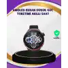 Dokunmatik Akıllı Saat Kablosuz Şarj AMOLED Ekran