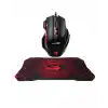 Ergonomik  Mouse ve Mousepad 3 DPI Ayarlı LED Işıklı Tasarım