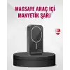 MagSafe Araç Telefon Tutucu 15W Hızlı Şarj Type-C Girişli