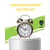 Nostaljik Bronz Metal Alarmlı Masa Saati Büyük Boy Dekoratif ve Şık Tasarım