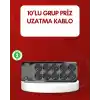 USB Type-C Destekli 10’lu Grup Priz Termal Korumalı 2m Kablo 2500W