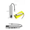 Usb Type-c Hub Dönüştürücü Çevirici Çoklayıcı Macbook Çevirici 8 Portlu
