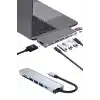 Usb Type-c Hub Dönüştürücü Çevirici Çoklayıcı Macbook Çevirici 8 Portlu