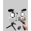 Video Çekim Kiti Tripod LED Işık Harici Mikrofon ve Bluetooth Kumanda Seti