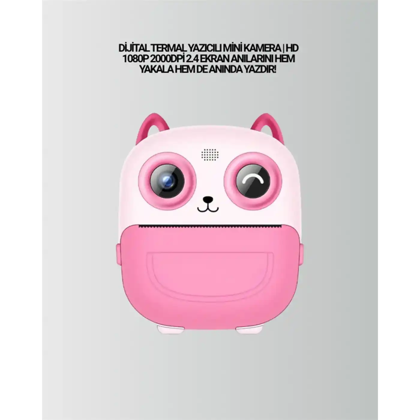 2.4” Ekranlı Mini Kamera – 1080p Kayıt + Mürekkepsiz Yazdırma