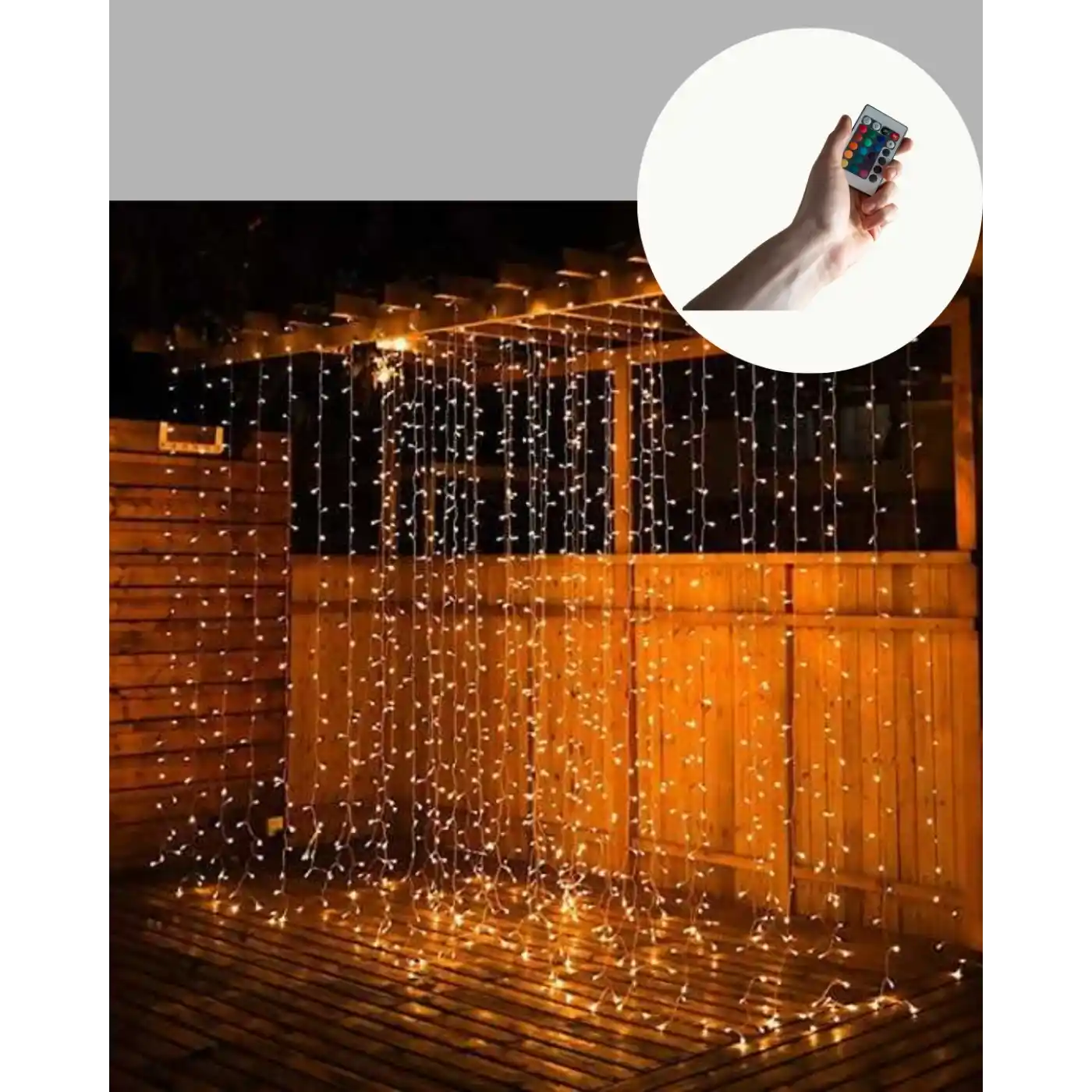 3x3 Metre Perde LED Işık – Parti ve Bahçe Dekorasyonu
