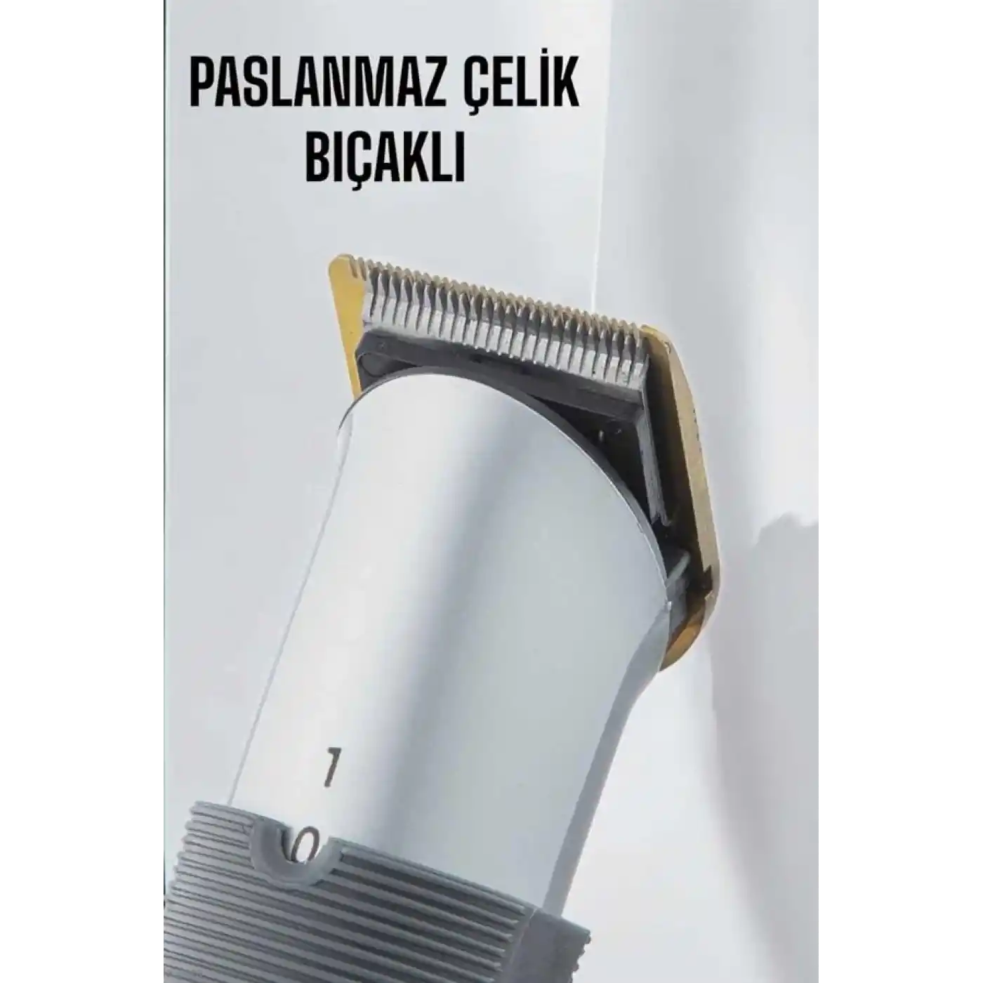 4 Taraklı Profesyonel Şarjlı Saç ve Sakal Kesme Tıraş Makinesi Seti