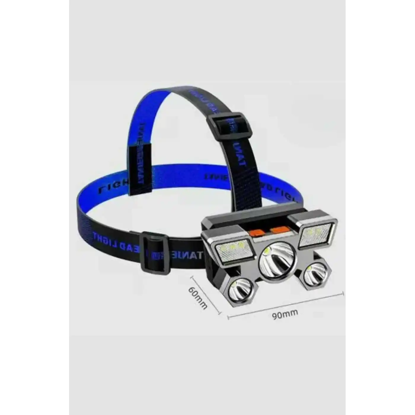 5 LED Far Şarj Edilebilir Güçlü Kafa Lambası Kamp Lambası 4 Modlu