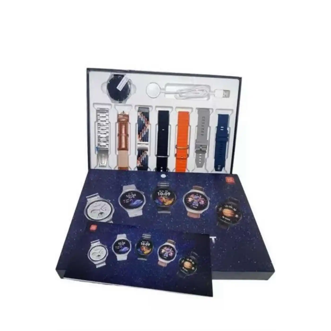 7 Kordonlu Akıllı Saat Siyah Kasa Dokunmatik Ekran Uyku ve Sağlık Takibi