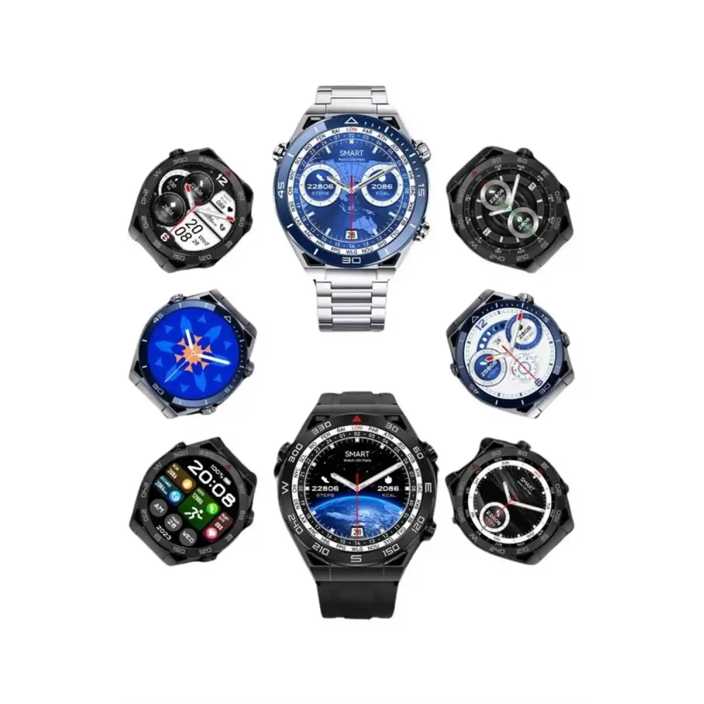 Akıllı Saat 1.62 İnç Ultimate Nabız Sensörlü Sesli Görüşme Yapabilen