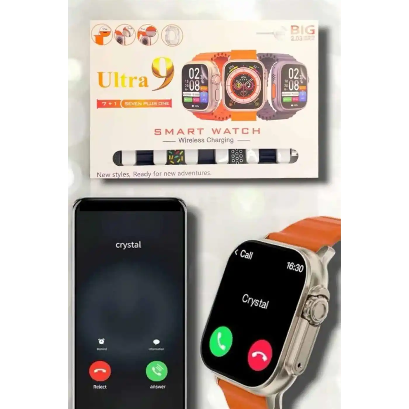 Akıllı Saat Bluetooth Bağlantılı 2.09 İnç HD Ekran ve Çok Yönlü Sağlık Takibi