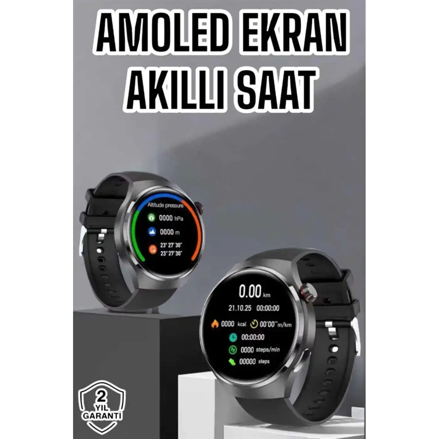 Akıllı Saat Bluetooth Bağlantılı Amoled Ekran Uyku ve Sağlık Takibi