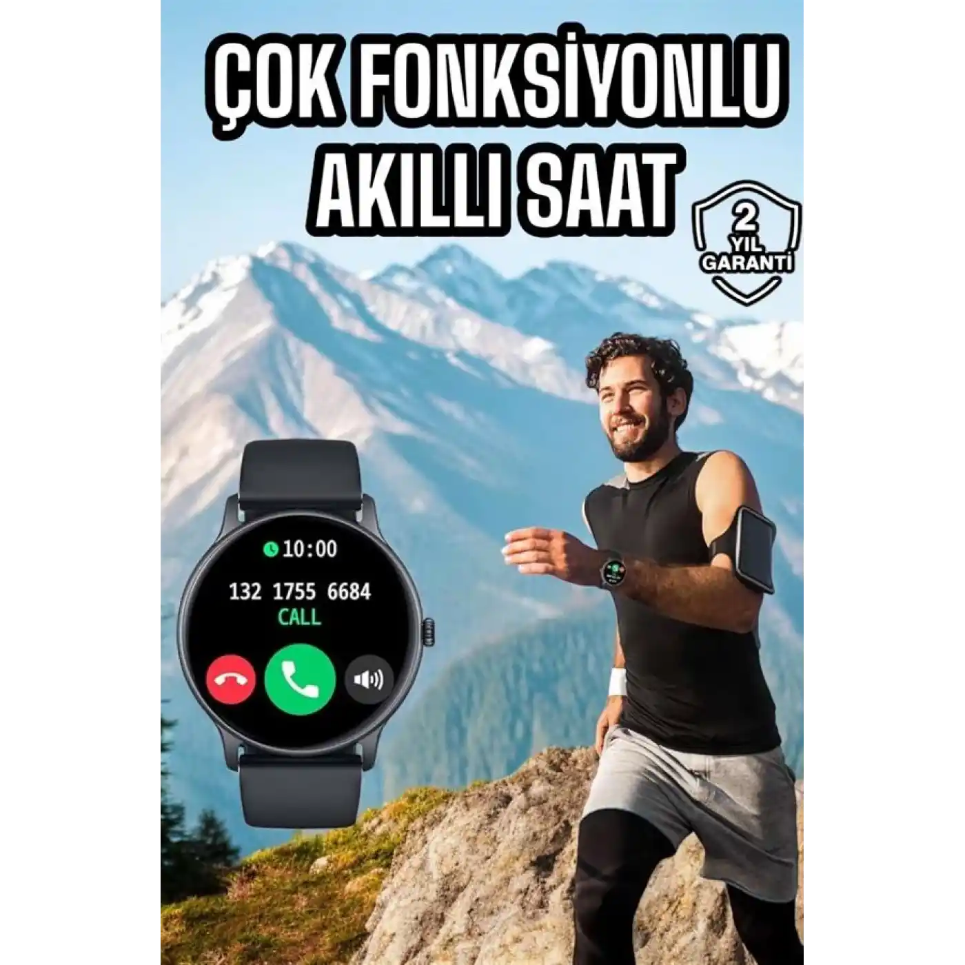 Akıllı Saat Çok Fonksiyonlu Sesli Görüşme NFC Uyumlu Amoled Ekran