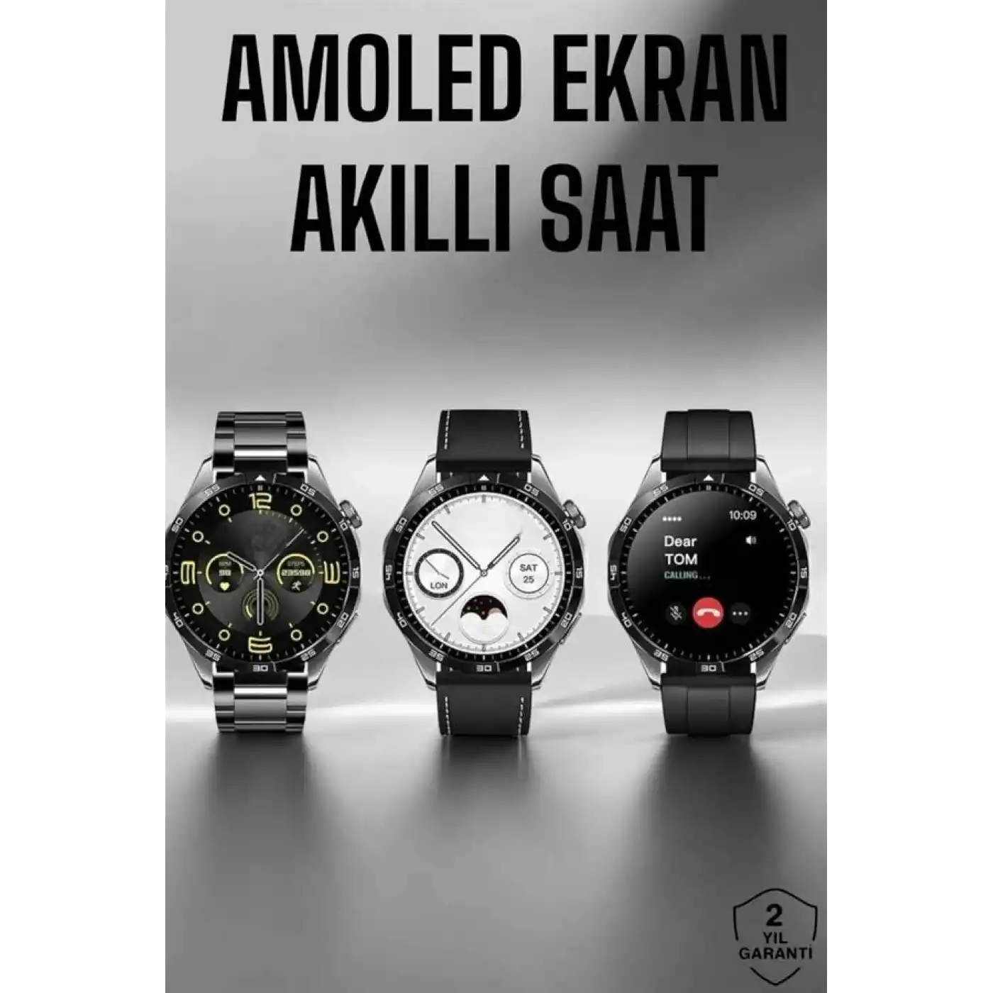 Akıllı Saat Metal Kordonlu GPS ve NFC Uyumlu Arama Cevaplayan