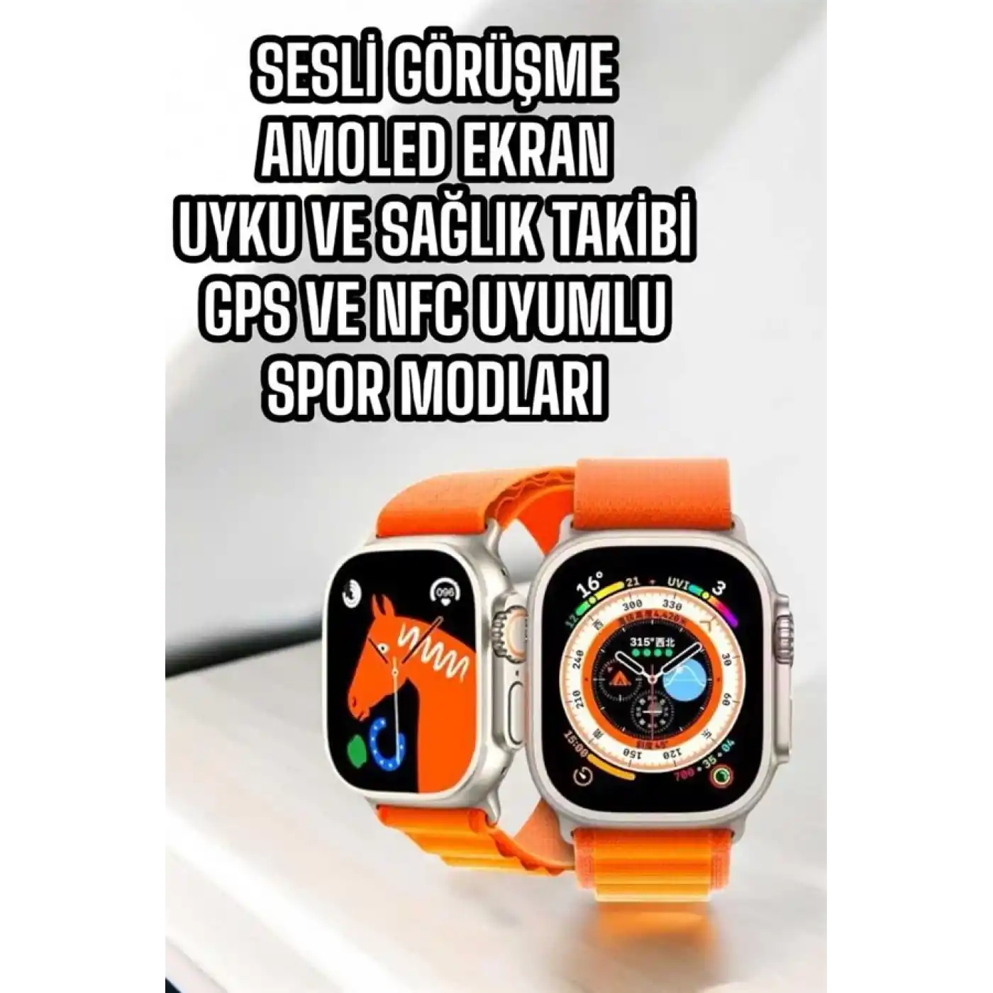 Akıllı Saat NFC ve GPS Uyumlu Uyku ve Sağlık Takibi Sesli Görüşme