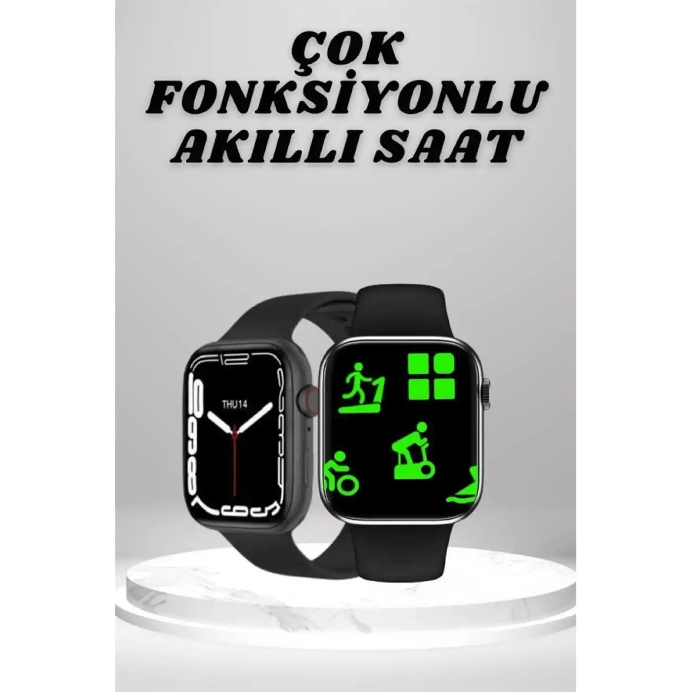 Akıllı Saat Tema Değiştirme Uyku ve Sağlık Takibi Sesli Asistan Bildirim Görme