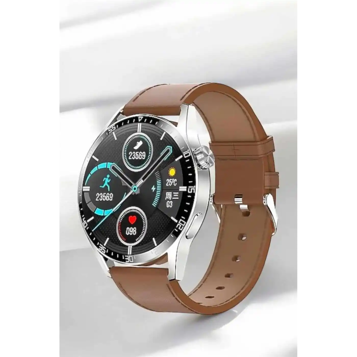 Akıllı Saat Titreşimli Pusula Nabız ve Tansiyon Ölçer NFC Uyumlu