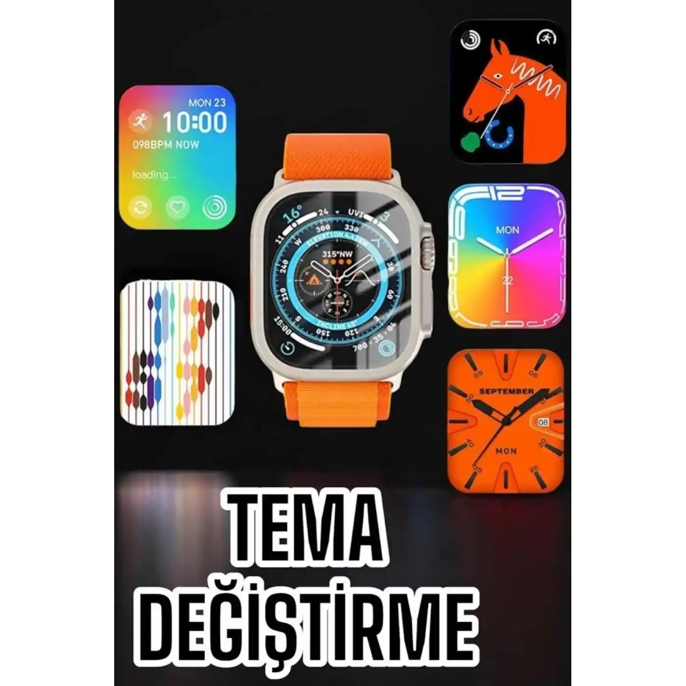 Akıllı Saat Uyku ve Spor Takibi Yeni Nesil Bluetooth Bağlantılı Amoled Ekran