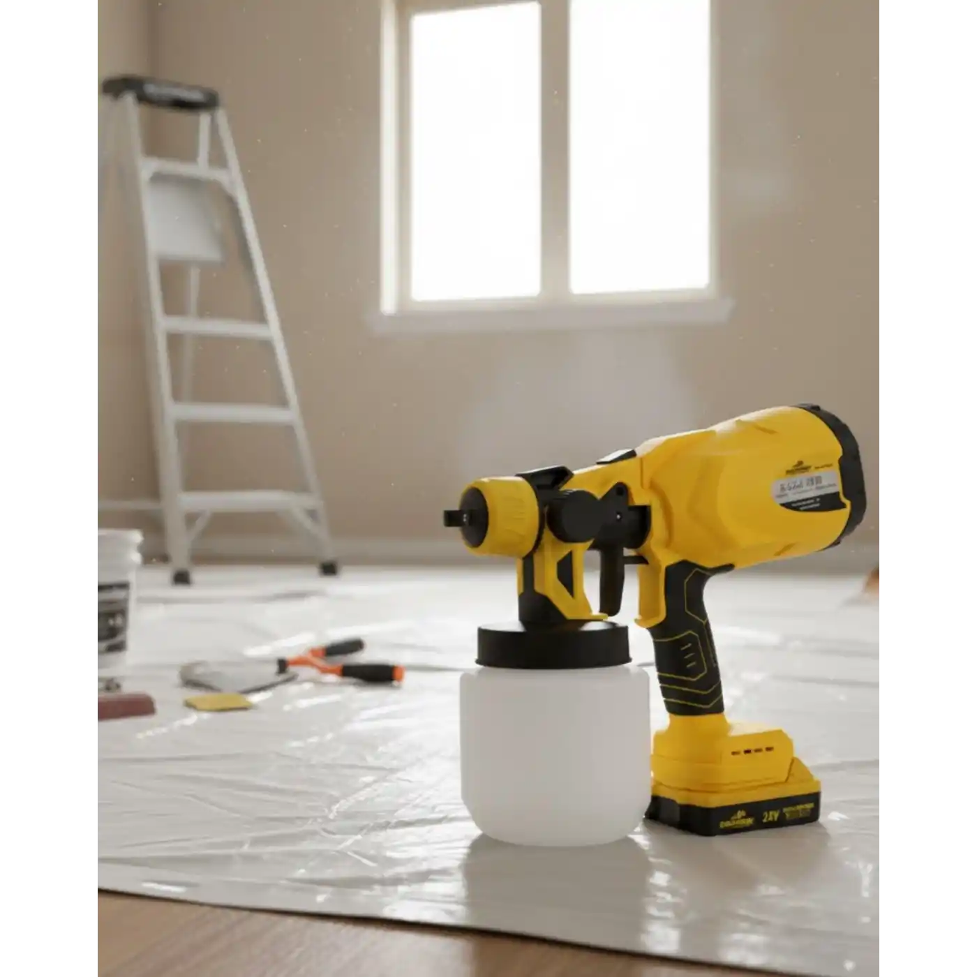 Akülü Boya Püskürtme Tabancası Ayarlanabilir Sprey ve Fan Ayarı