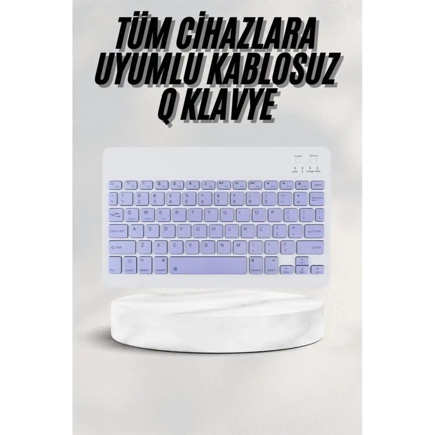 Android ve İOS Uyumlu Bluetooth Kablosuz Türkçe Q Klavye Renkli