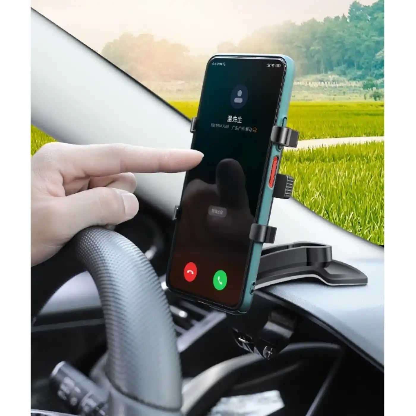 Araba Gösterge Üstüne Takılan 360 Oynar Başlıklı Telefon Tutucu