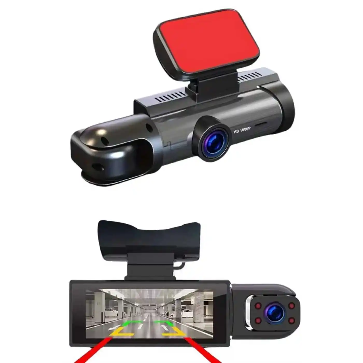 Araç Kamerası Black Box Çift Kameralı Ekranlı Full HD Sürüş Kamerası