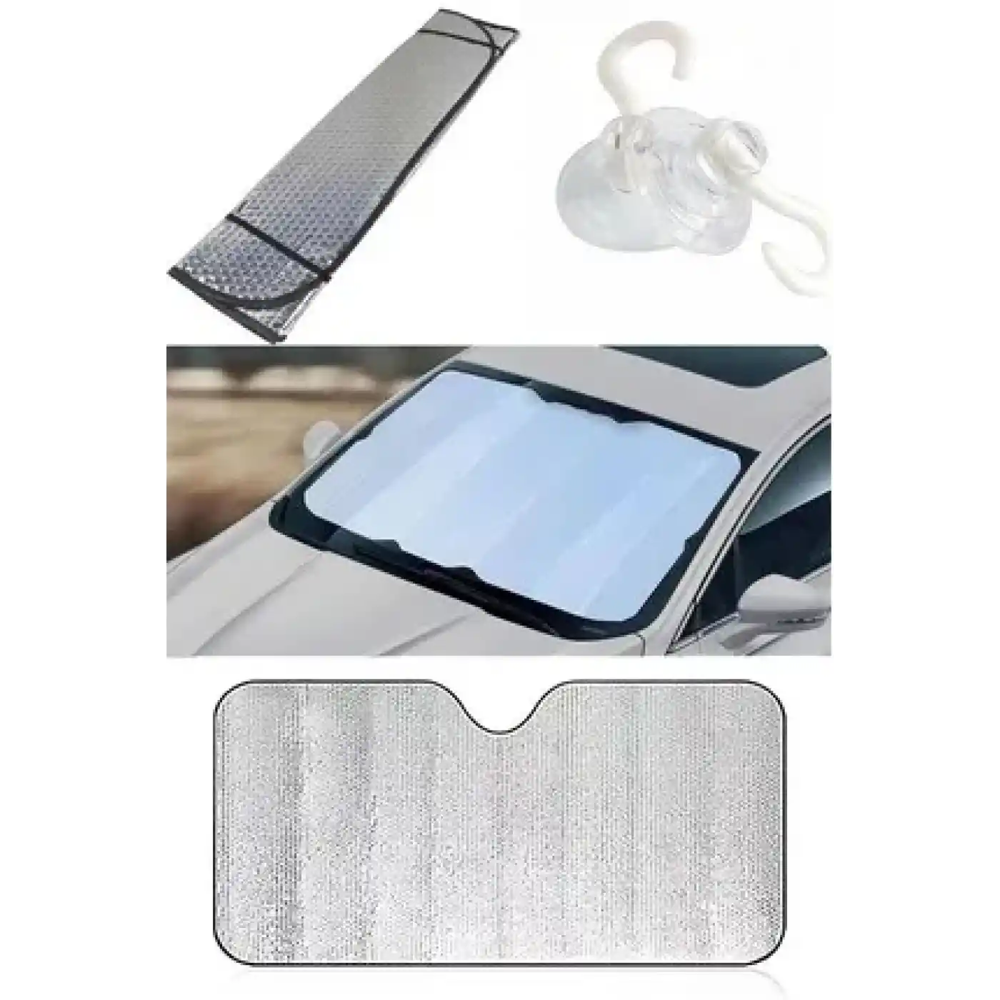 Araç Ön Cam Güneşlik UV ve Isı Koruma Katlanabilir Toyota Corolla Skoda Superb Dacia Duster Ford Focus