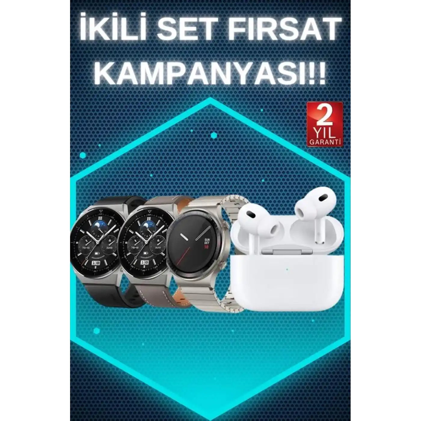 Aynalı Bluetooth Kulaklık Yeni Nesil Akıllı Saat Titreşimli Nabız Ölçer Spor Modları