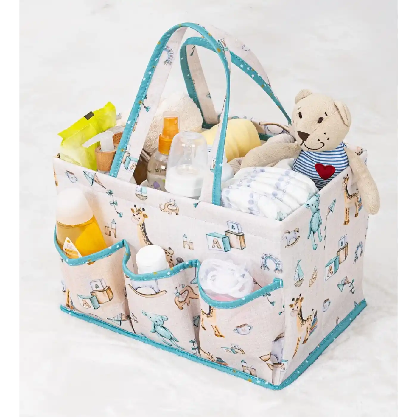 Baby Kullanımı Kolay Desenli Taşınabilir Bakım Çantası (yeşil)