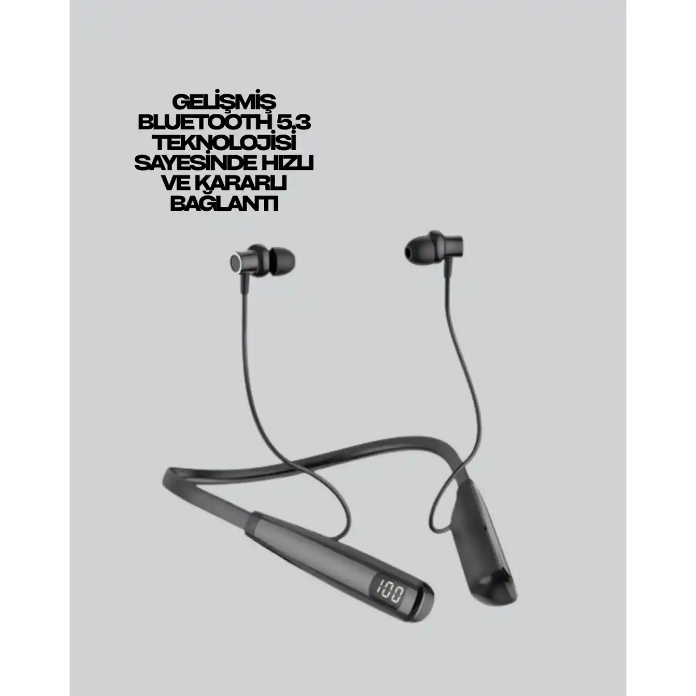 Bluetooth 5.3 Boyun Bantlı Kulaklık – Oyun ve Müzik Modu, SD Kart Desteği