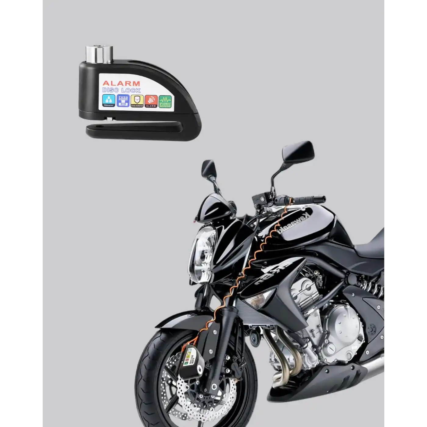 Bluetooth 5.4 İntercom ve Alarmlı Disk Kilidi Seti Güçlü Ses ve Güvenlik