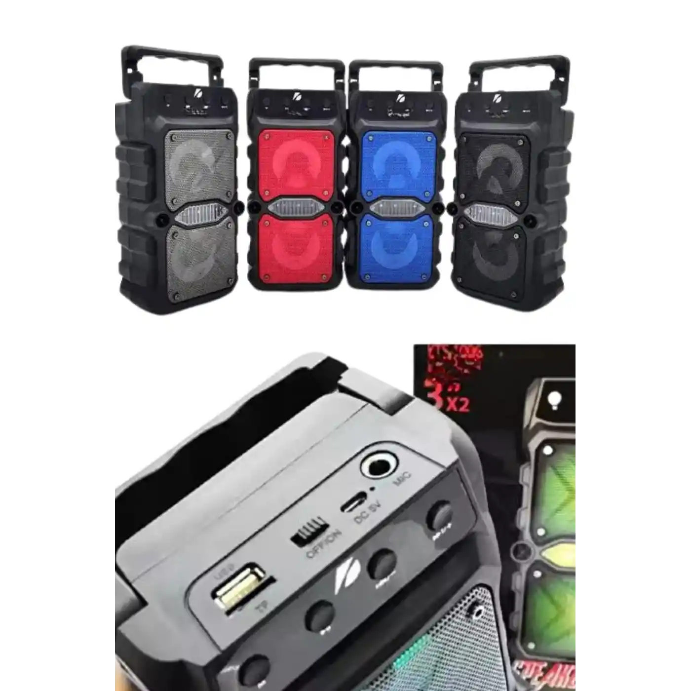 Bluetooth Hoparlör Çift Mikrofonlu Güçlü Ses Kaliteli Kesintisiz Kablosuz